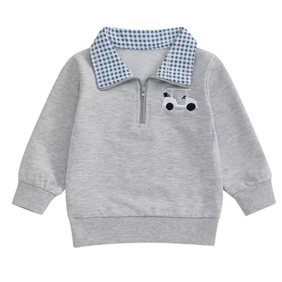 Boys Golf 3/4 Zip Pullover - Picture 1 of 8